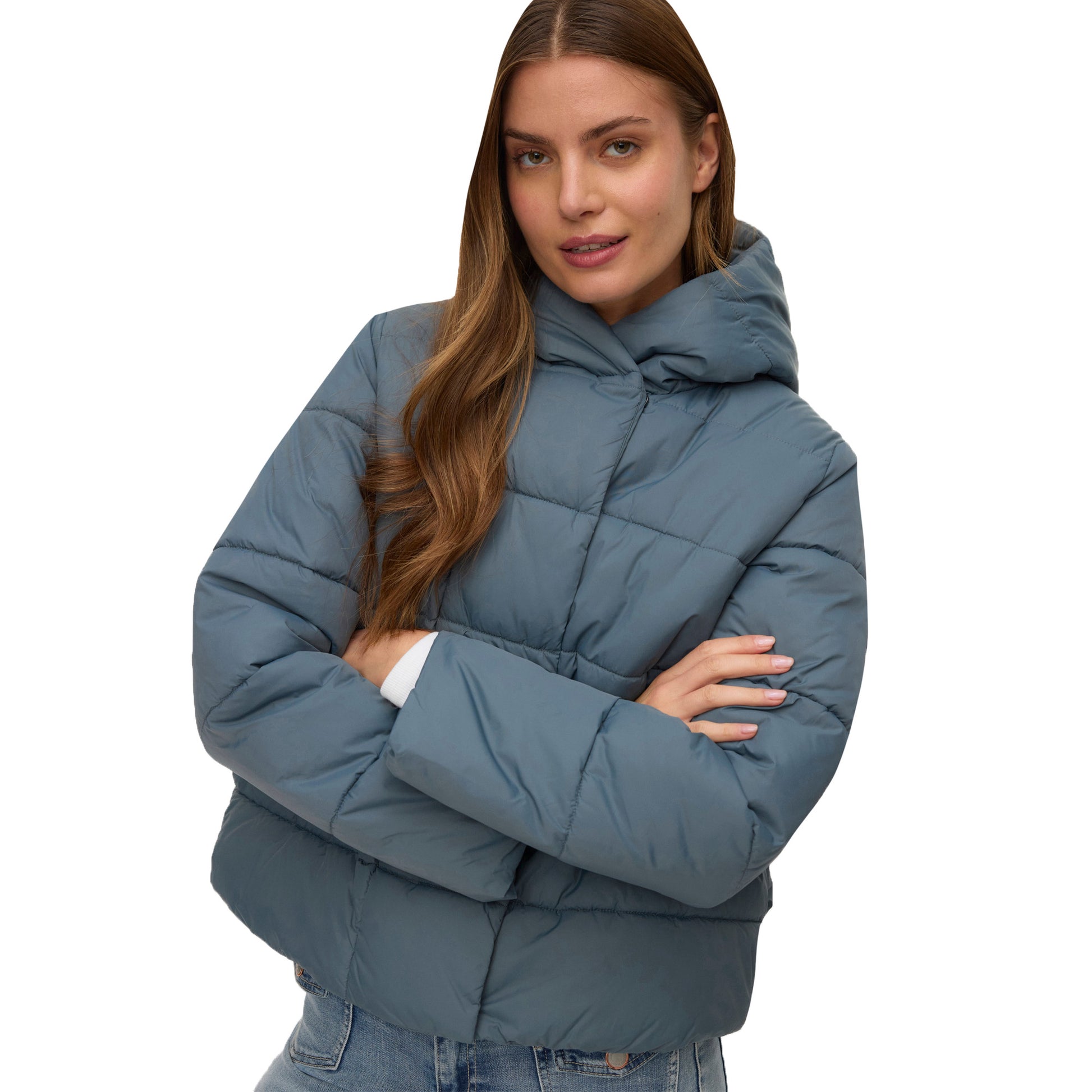Grey - Side - Vero Moda Womens-Ladies Belinda Padded Jacket