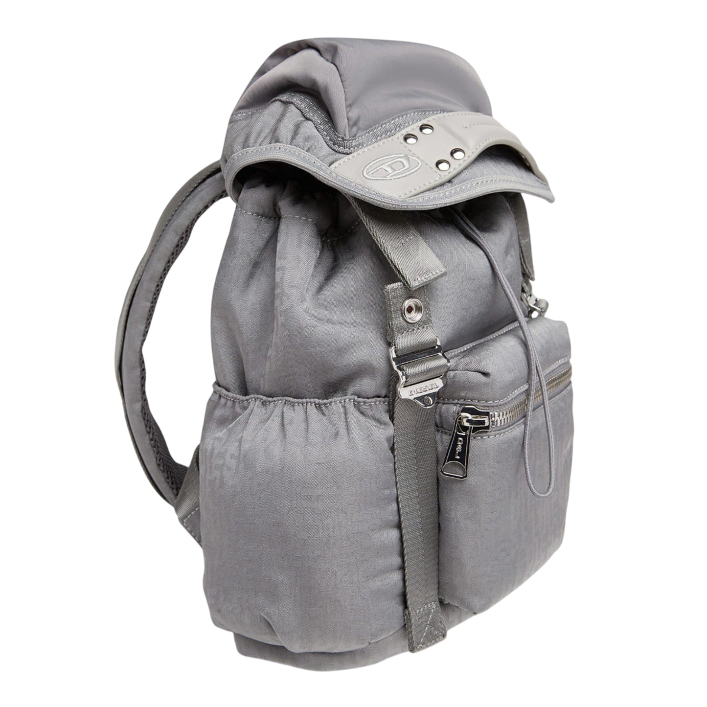 Grey - Side - Diesel Mono Nylon Backpack