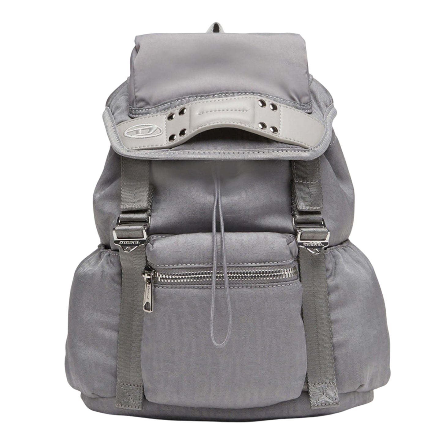 Grey - Front - Diesel Mono Nylon Backpack