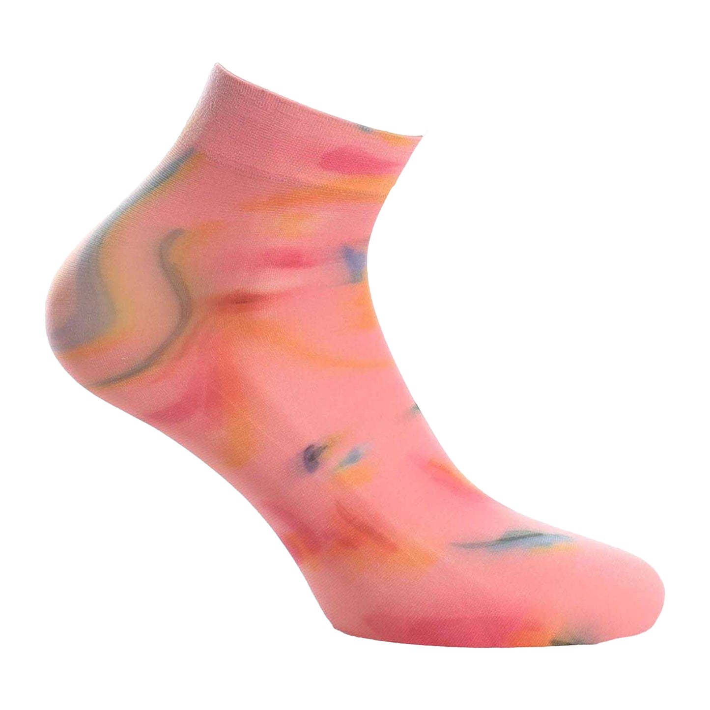 Orange-Pink - Back - Happy Socks Unisex Adult Mia Ankle Socks