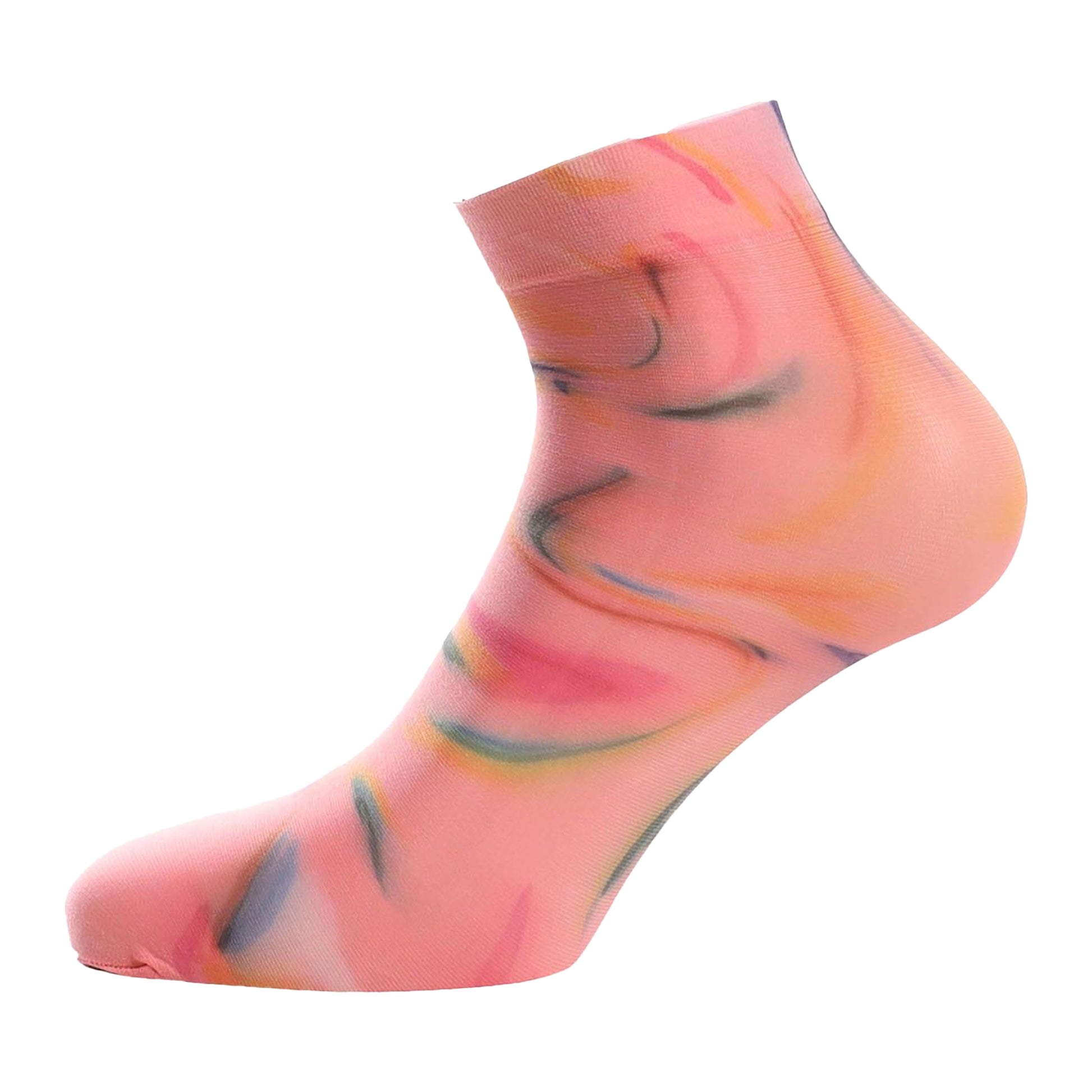 Orange-Pink - Front - Happy Socks Unisex Adult Mia Ankle Socks