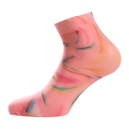 Orange-Pink - Front - Happy Socks Unisex Adult Mia Ankle Socks