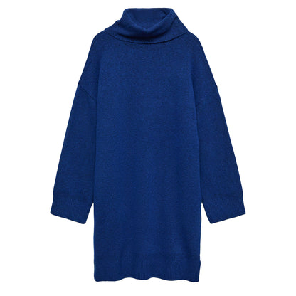 Blue - Front - Vero Moda Womens-Ladies Aquarius Roll Neck Jumper Dress