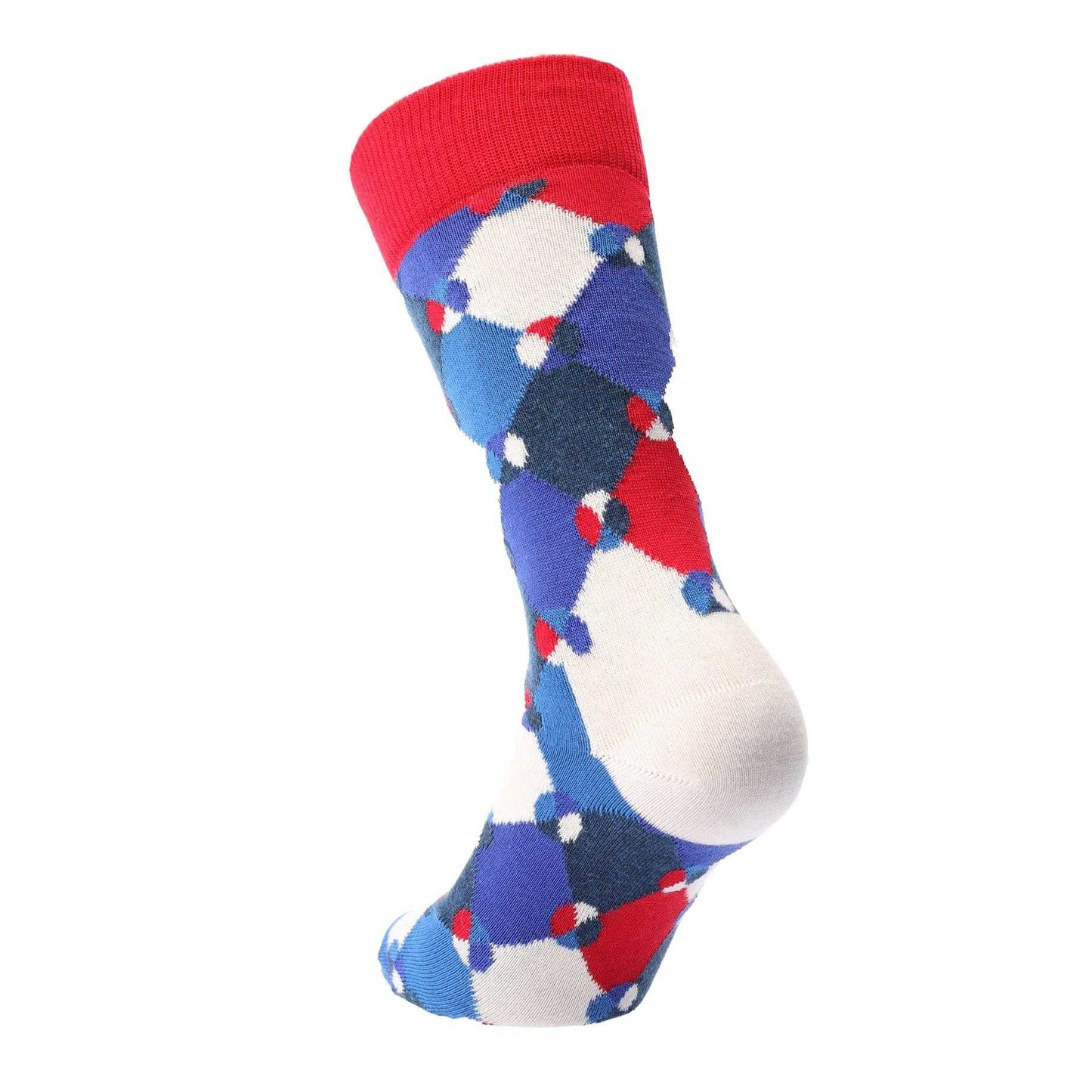 Blue - Back - Happy Socks Unisex Adult Diamond Dot Socks