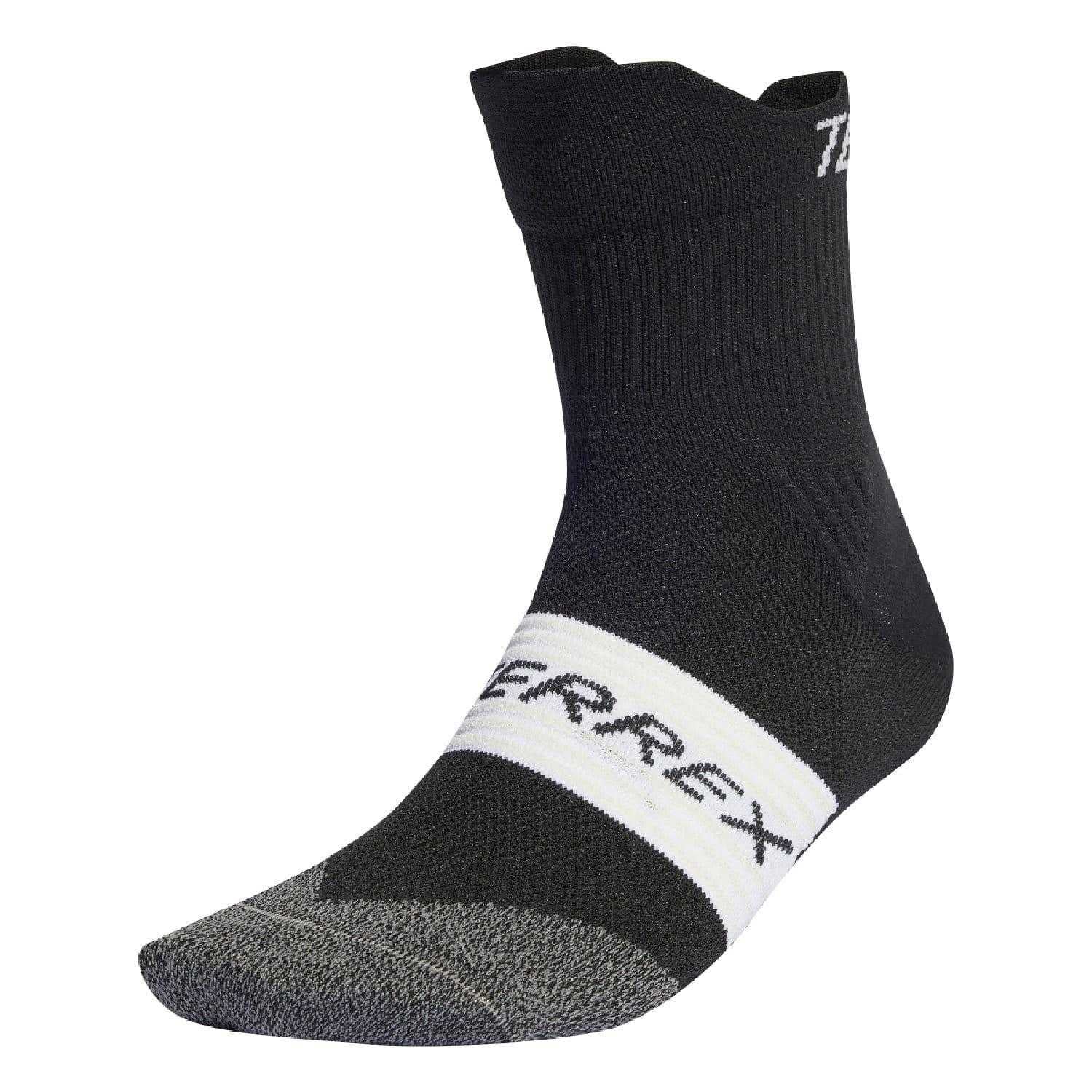 Black - Front - Adidas Unisex Adult Running Crew Socks