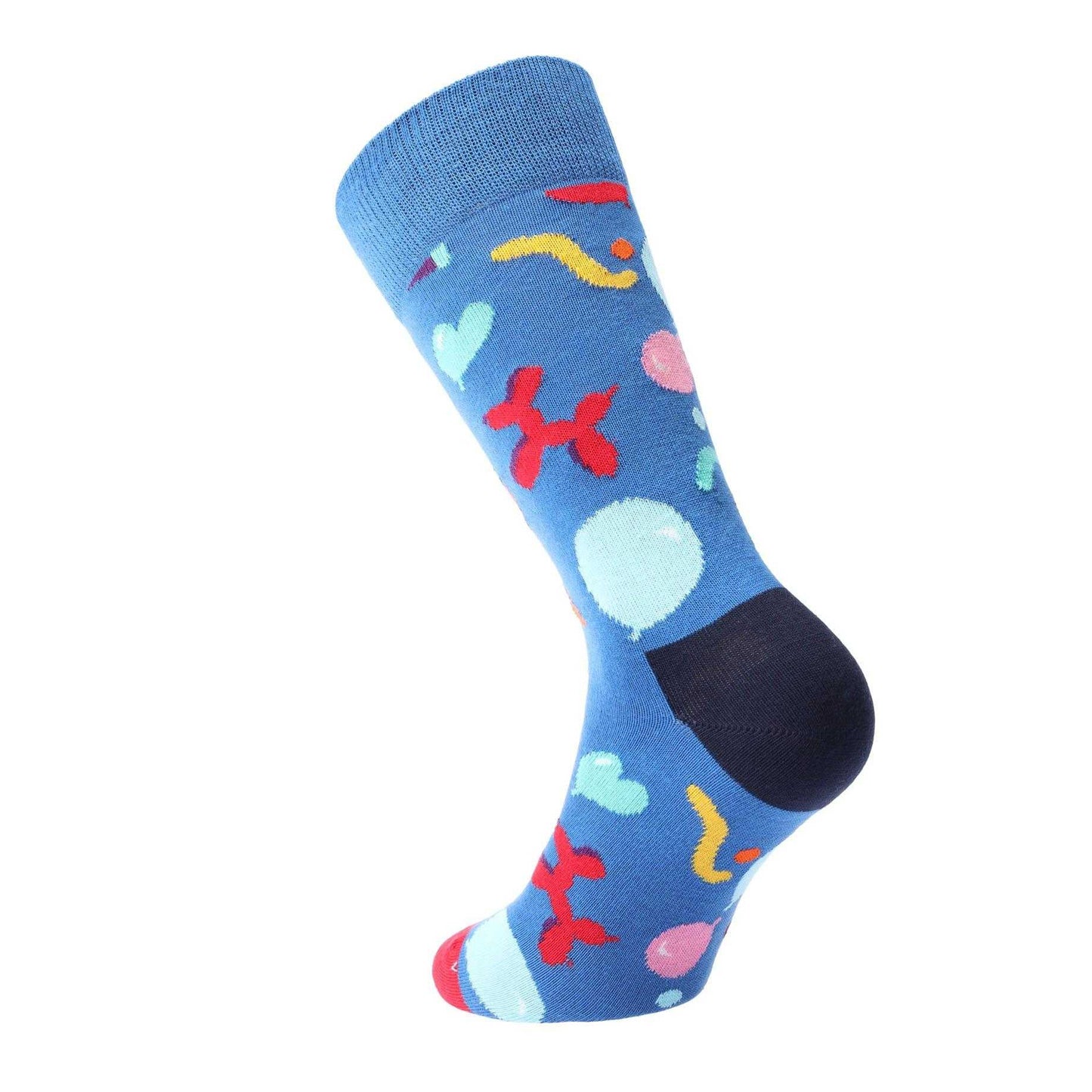 Blue - Back - Happy Socks Unisex Adult Balloon Animal Socks