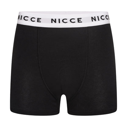 Black - Back - Nicce Mens Wisbor Boxer Shorts (Pack of 3)