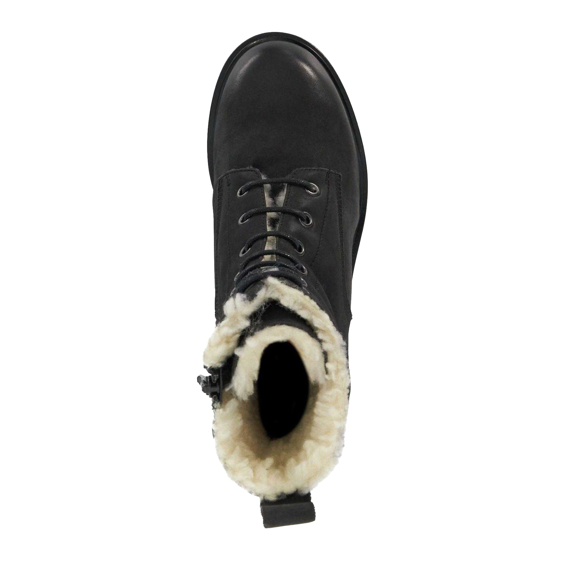 Black - Lifestyle - Dune London Womens-Ladies Paniz Faux Fur Lined Chunky Ankle Boots