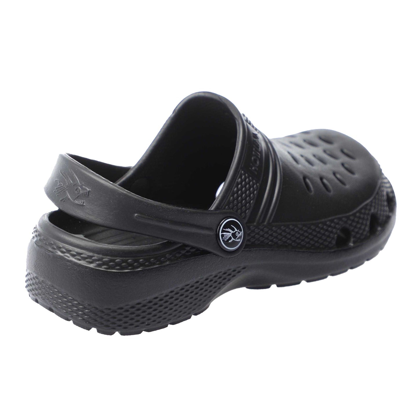 Black - Back - Hot Tuna Childrens-Kids Plain Clogs