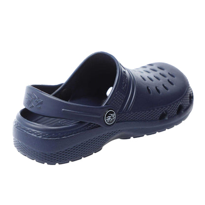 Navy Blue - Back - Hot Tuna Childrens-Kids Plain Clogs