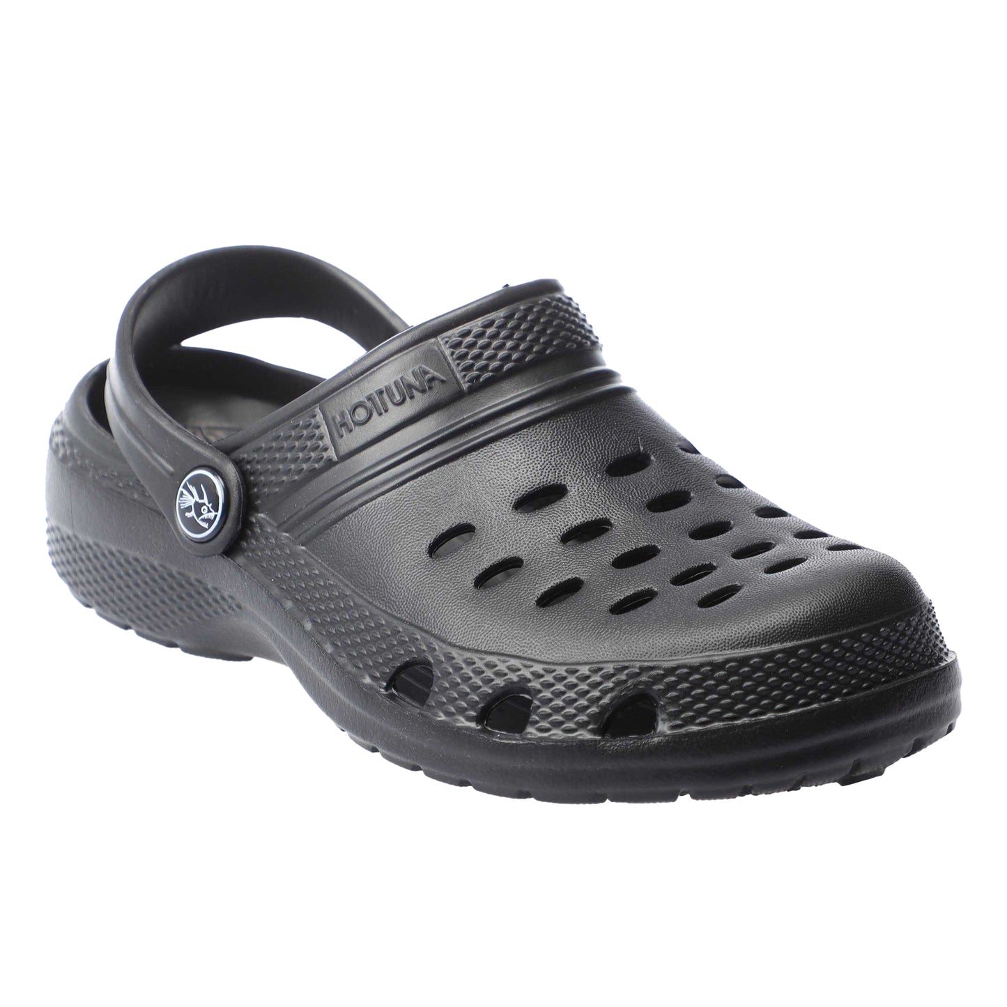 Black - Front - Hot Tuna Childrens-Kids Plain Clogs