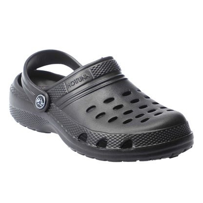 Black - Front - Hot Tuna Childrens-Kids Plain Clogs