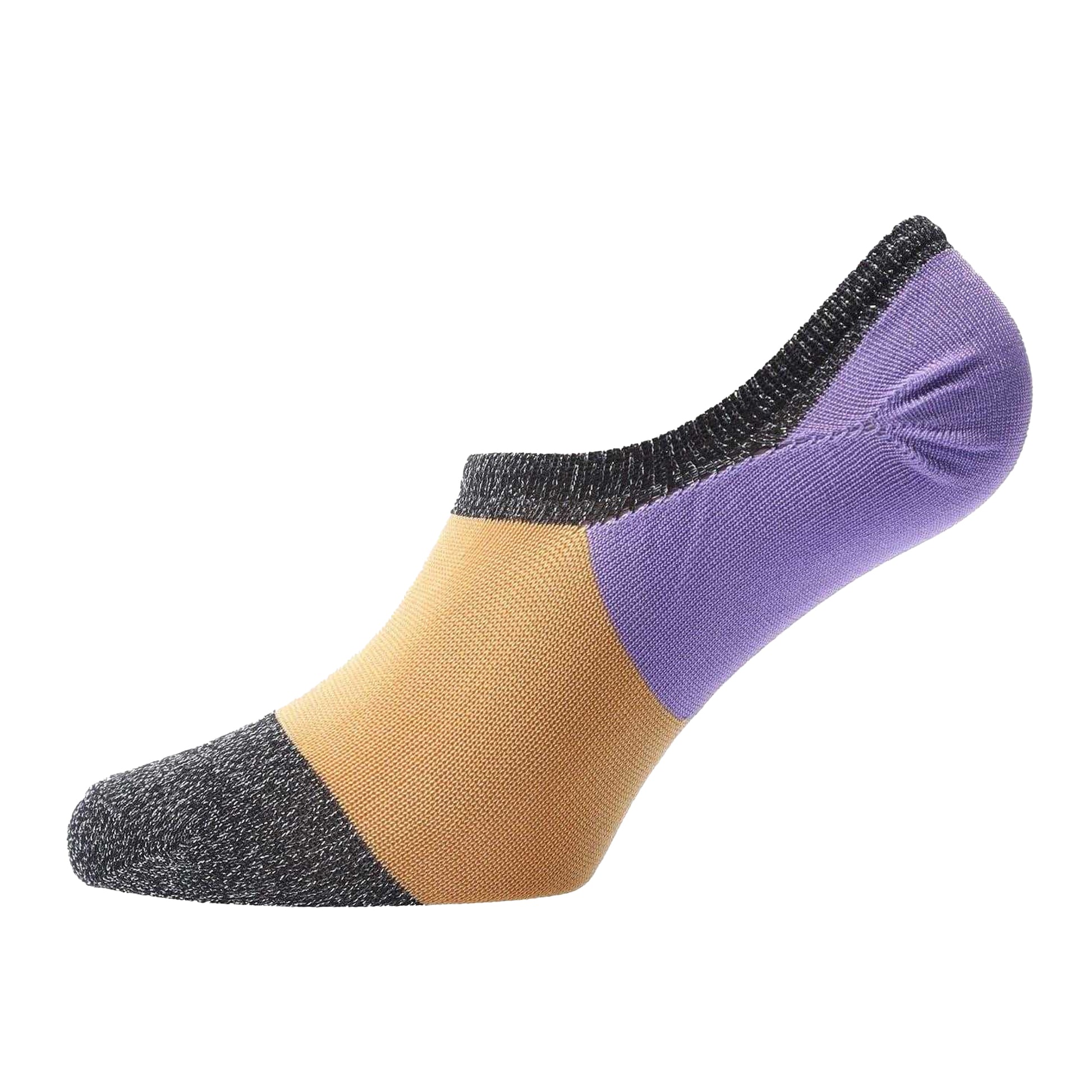 Grey - Back - Happy Socks Womens-Ladies Isa No Show Ankle Socks