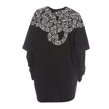 Black-White - Back - Marcelo Burlon Womens-Ladies Snake Wings Double Sleeve T-Shirt