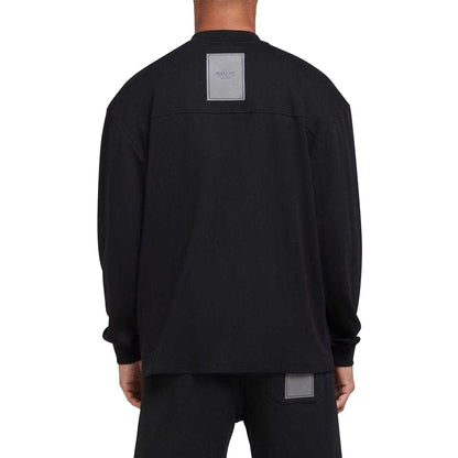 Black - Back - Mallet Mens Interlock Oversized Long-Sleeved T-Shirt