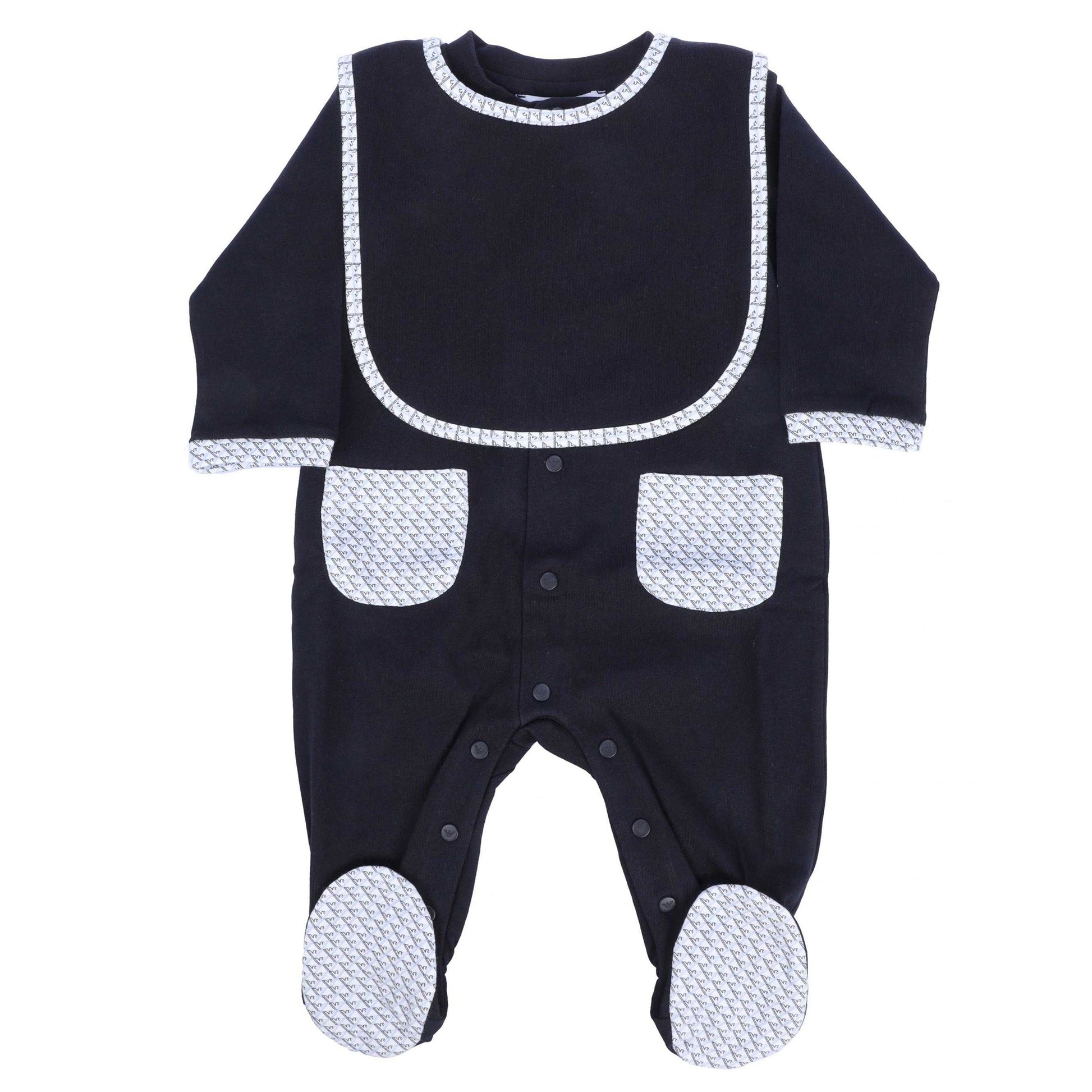 Blue - Front - Emporio Armani Baby Bodysuit