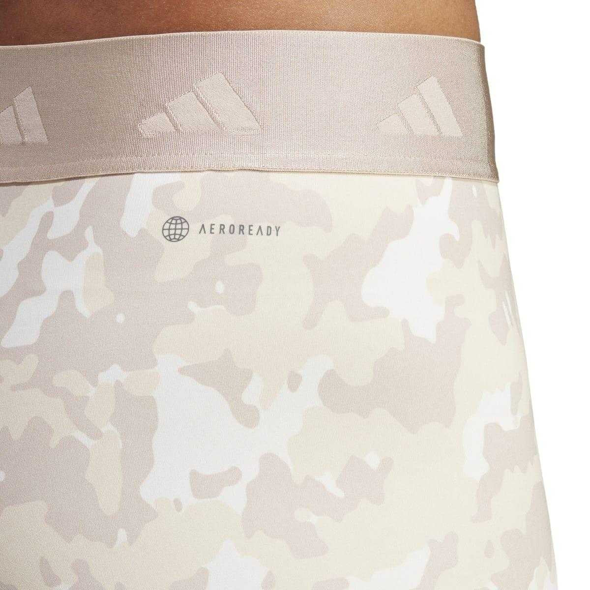 Off White - Back - Adidas Womens-Ladies Tech-Fit Camo 7-8 Leggings
