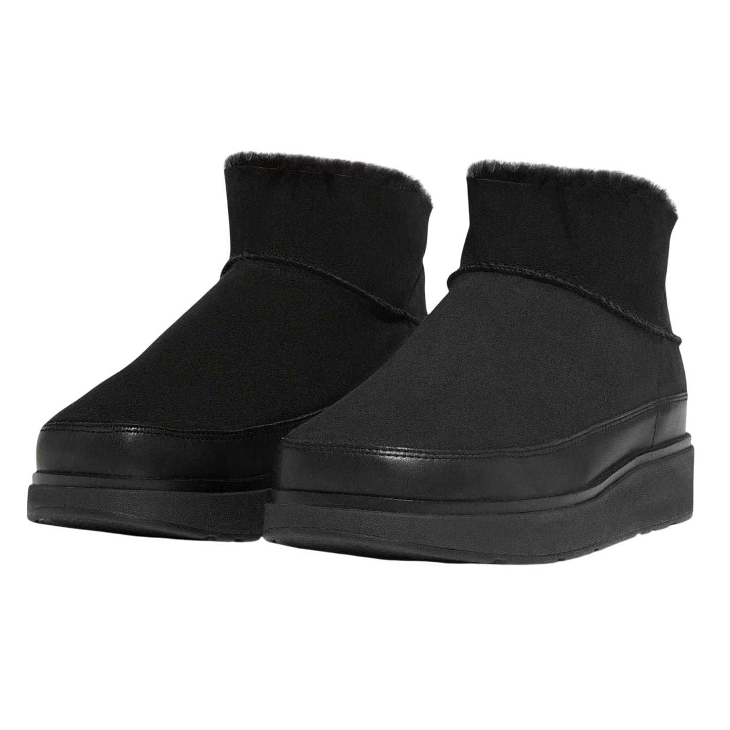 Black - Lifestyle - Fit Flop Womens-Ladies Gen-FF Ultra Mini Doubleface Shearling Ankle Boots