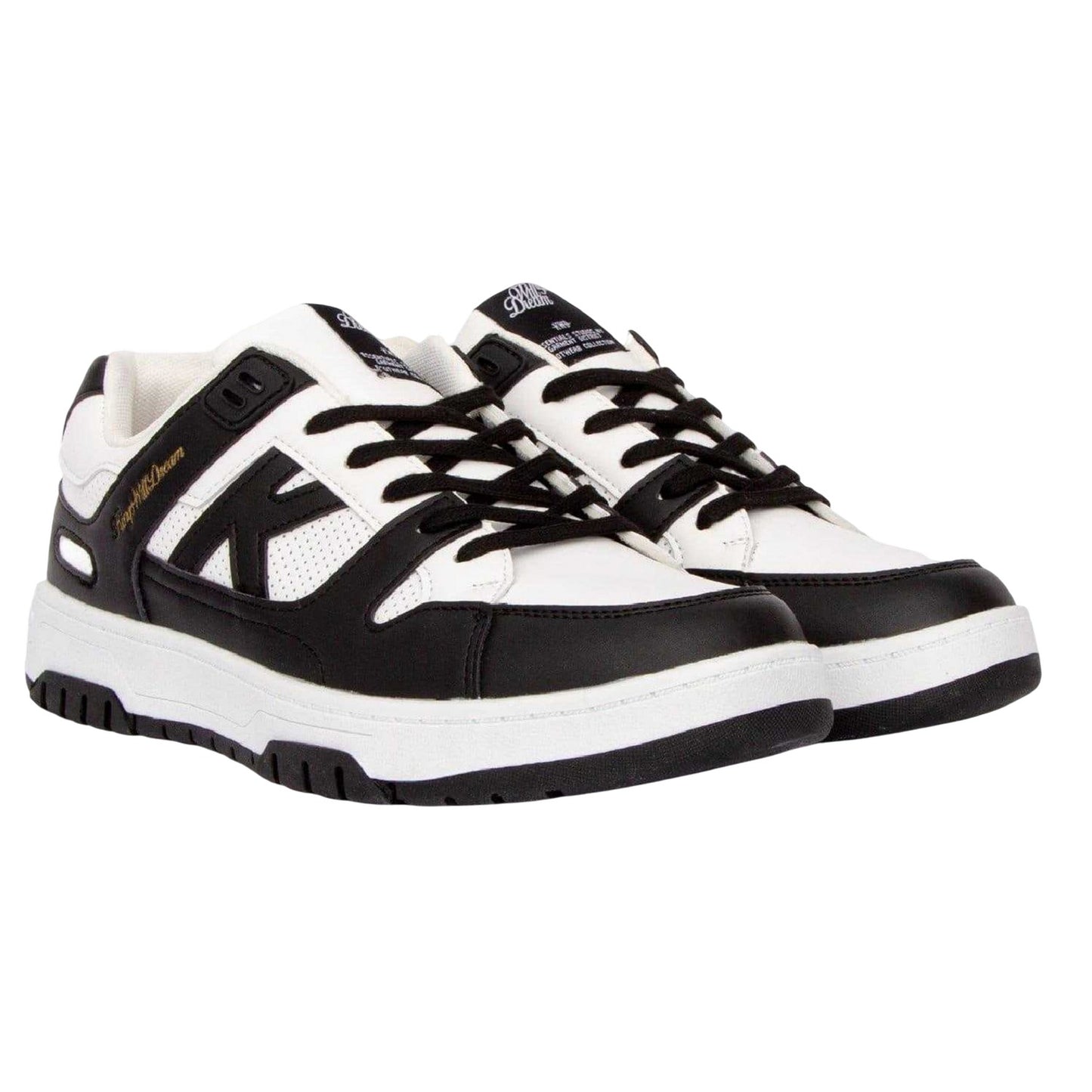 Black-White - Front - Kings Will Dream Mens Studio Kay Skate Shoes