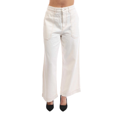 Natural - Front - Boss Womens-Ladies Marlene High Rise Jeans