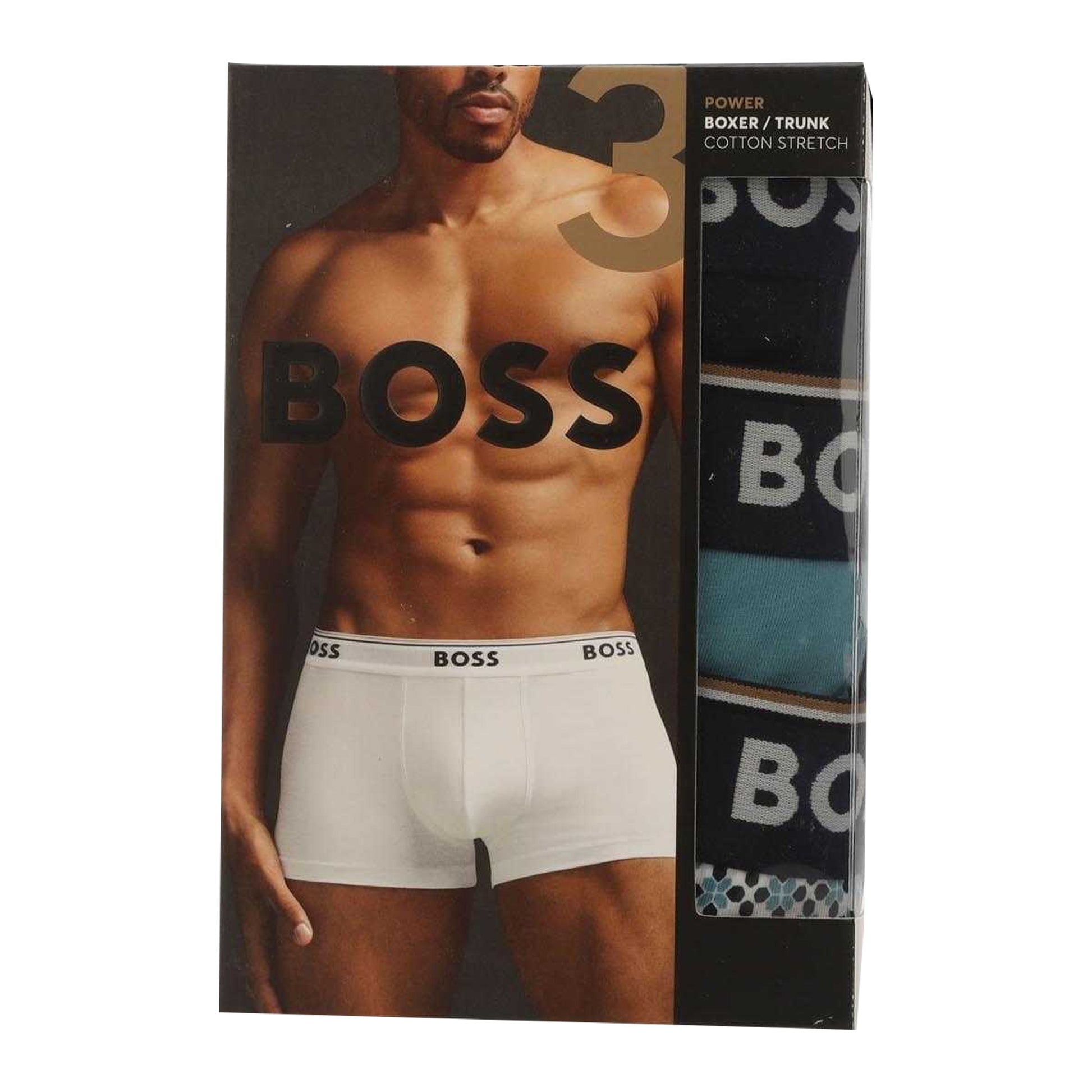 Teal-Black-Green - Back - Boss Mens Power Underwear (Pack of 3)