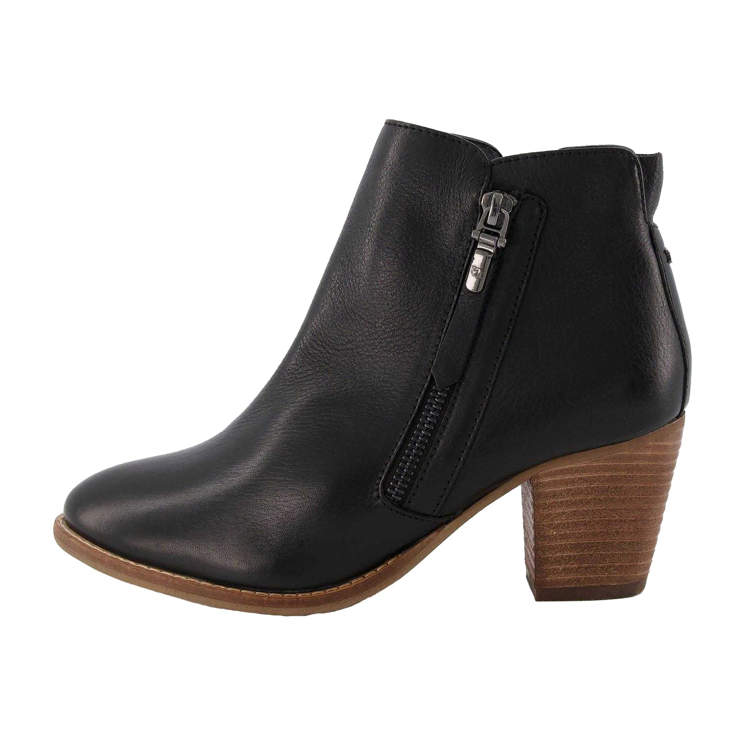 Black - Side - Dune London Womens-Ladies Paice Western Leather Ankle Boots