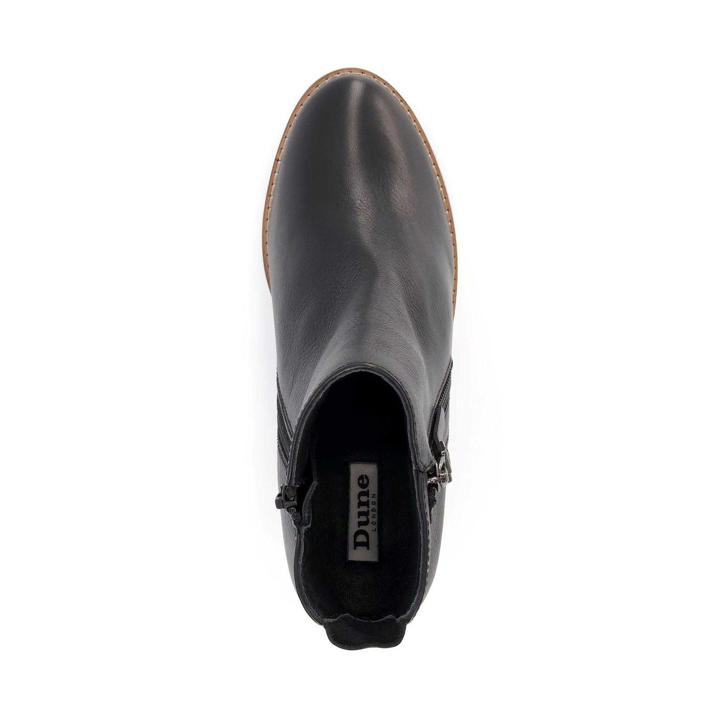Black - Pack Shot - Dune London Womens-Ladies Paice Western Leather Ankle Boots