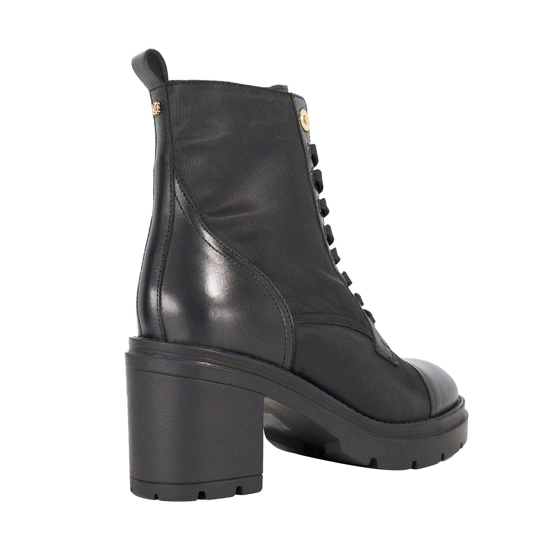 Black - Back - Dune London Womens-Ladies Plotting Block Heel Ankle Boots