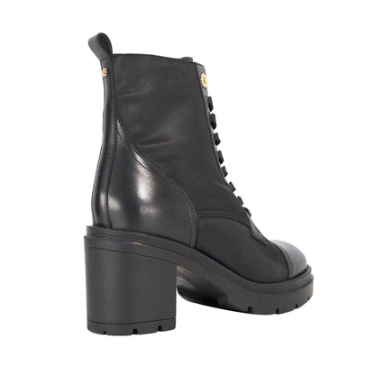 Black - Back - Dune London Womens-Ladies Plotting Block Heel Ankle Boots