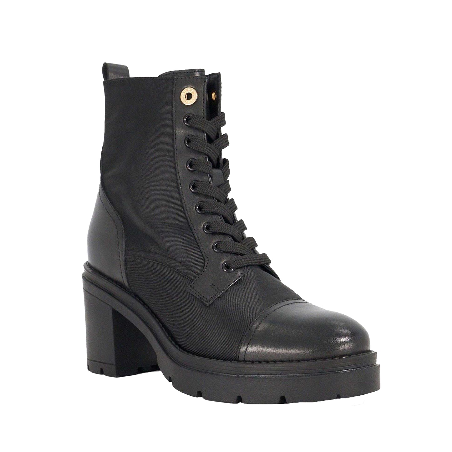 Black - Front - Dune London Womens-Ladies Plotting Block Heel Ankle Boots