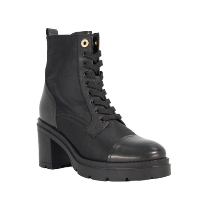 Black - Front - Dune London Womens-Ladies Plotting Block Heel Ankle Boots
