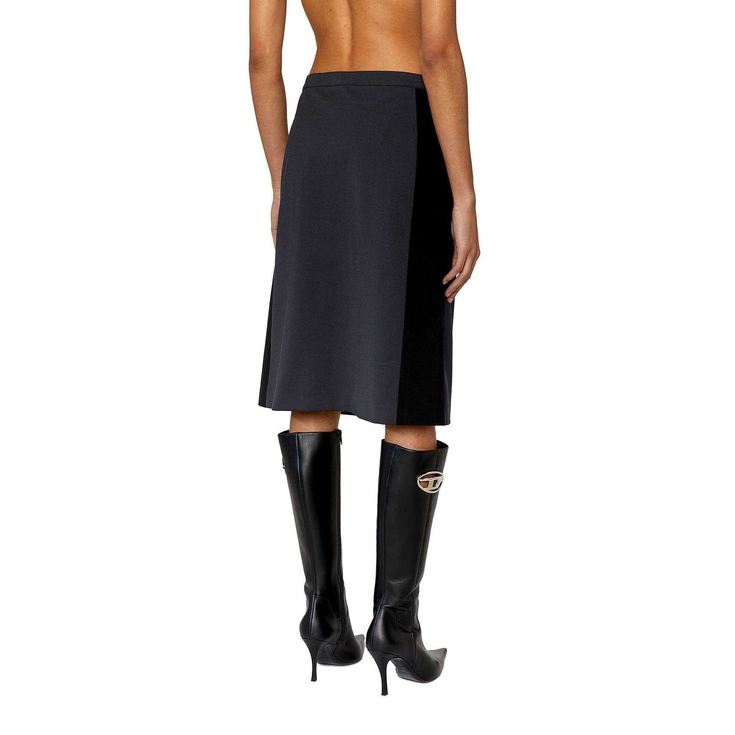 Grey - Back - Diesel Womens-Ladies O-Omal Skirt