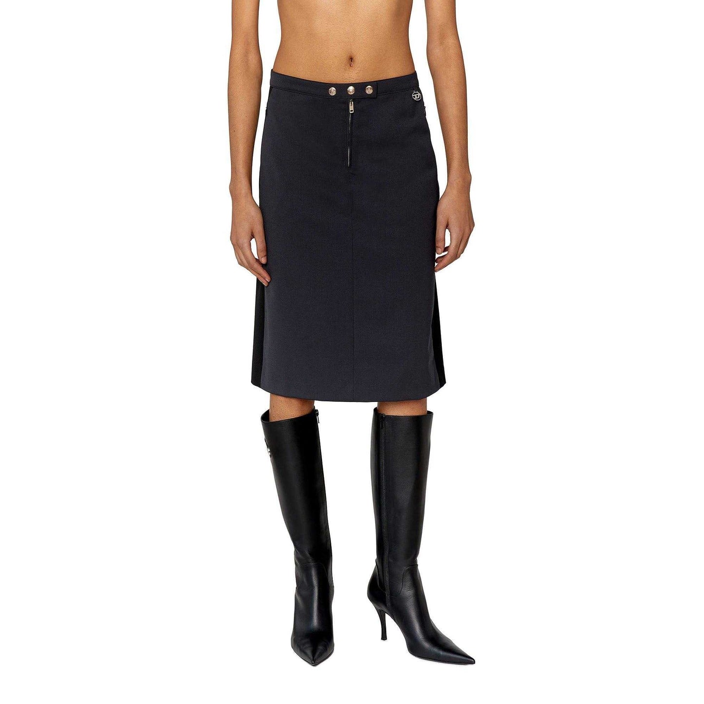 Grey - Front - Diesel Womens-Ladies O-Omal Skirt