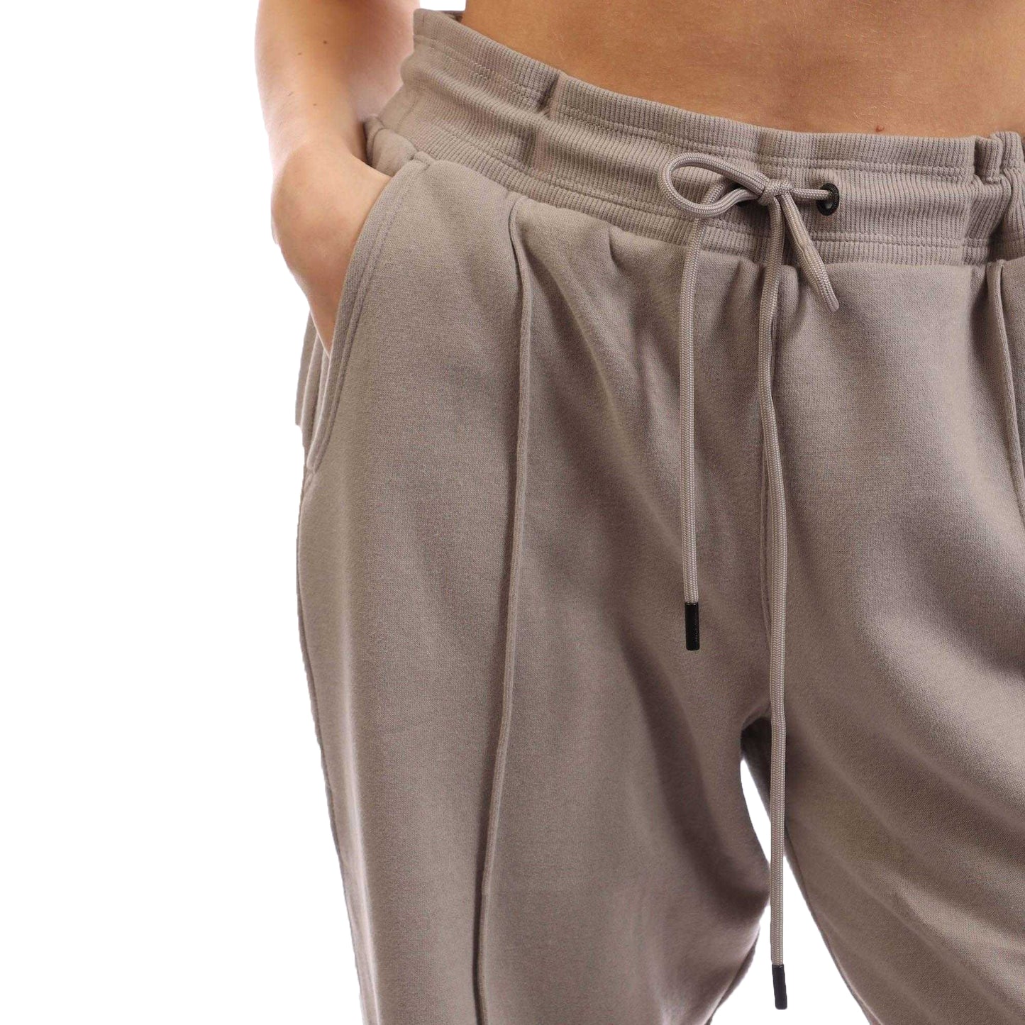 Brown - Side - DKNY Womens-Ladies Embellished Logo Jogging Bottoms