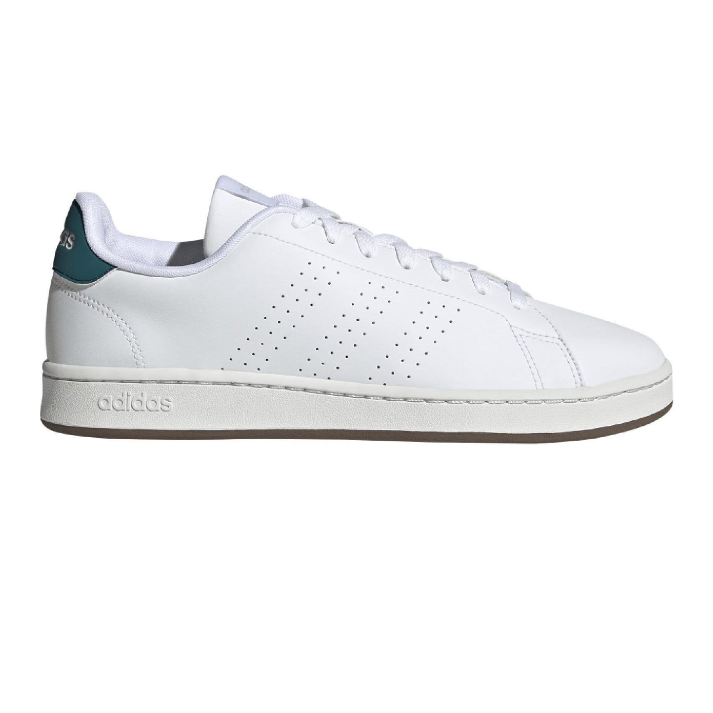 White - Side - Adidas Unisex Adult Advantage Trainers