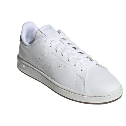 White - Front - Adidas Unisex Adult Advantage Trainers