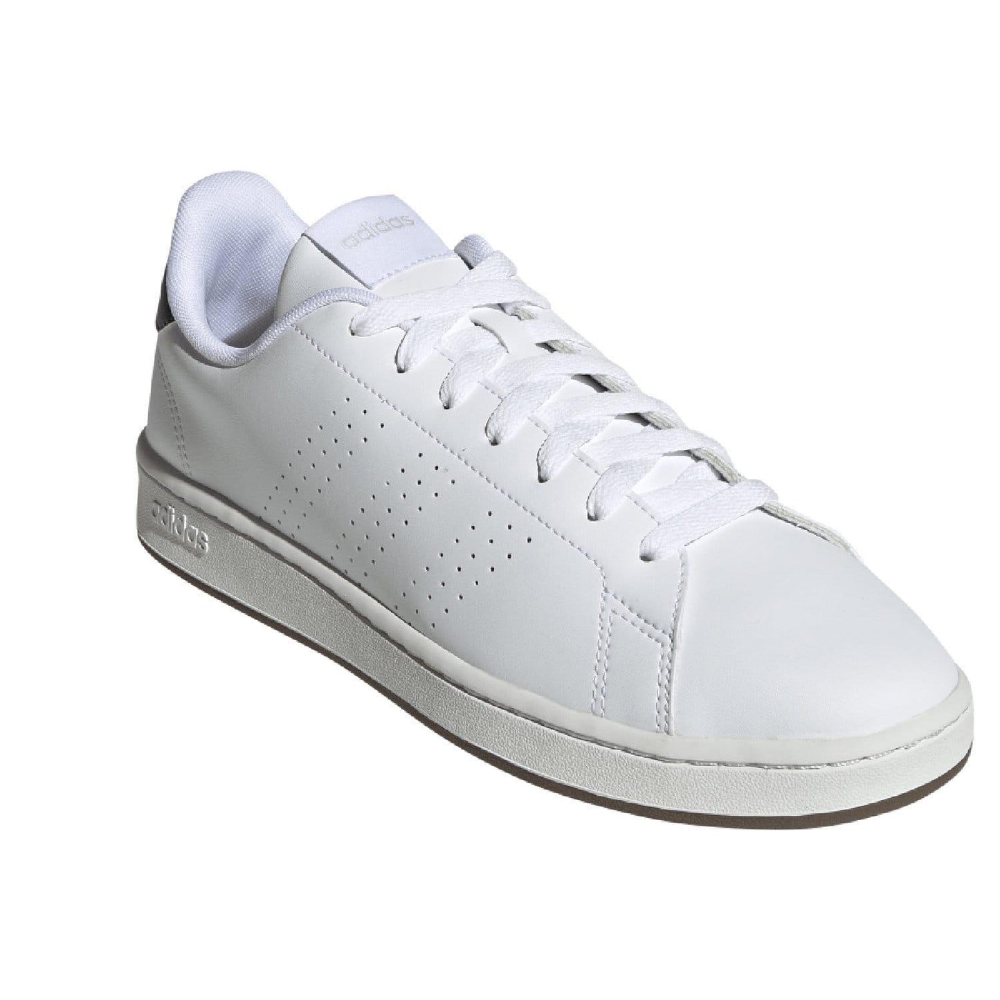 White - Front - Adidas Mens Advantage Trainers
