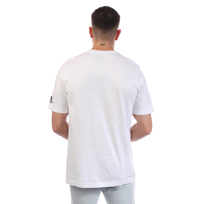 White - Back - Adidas Mens Bos Blank T-Shirt