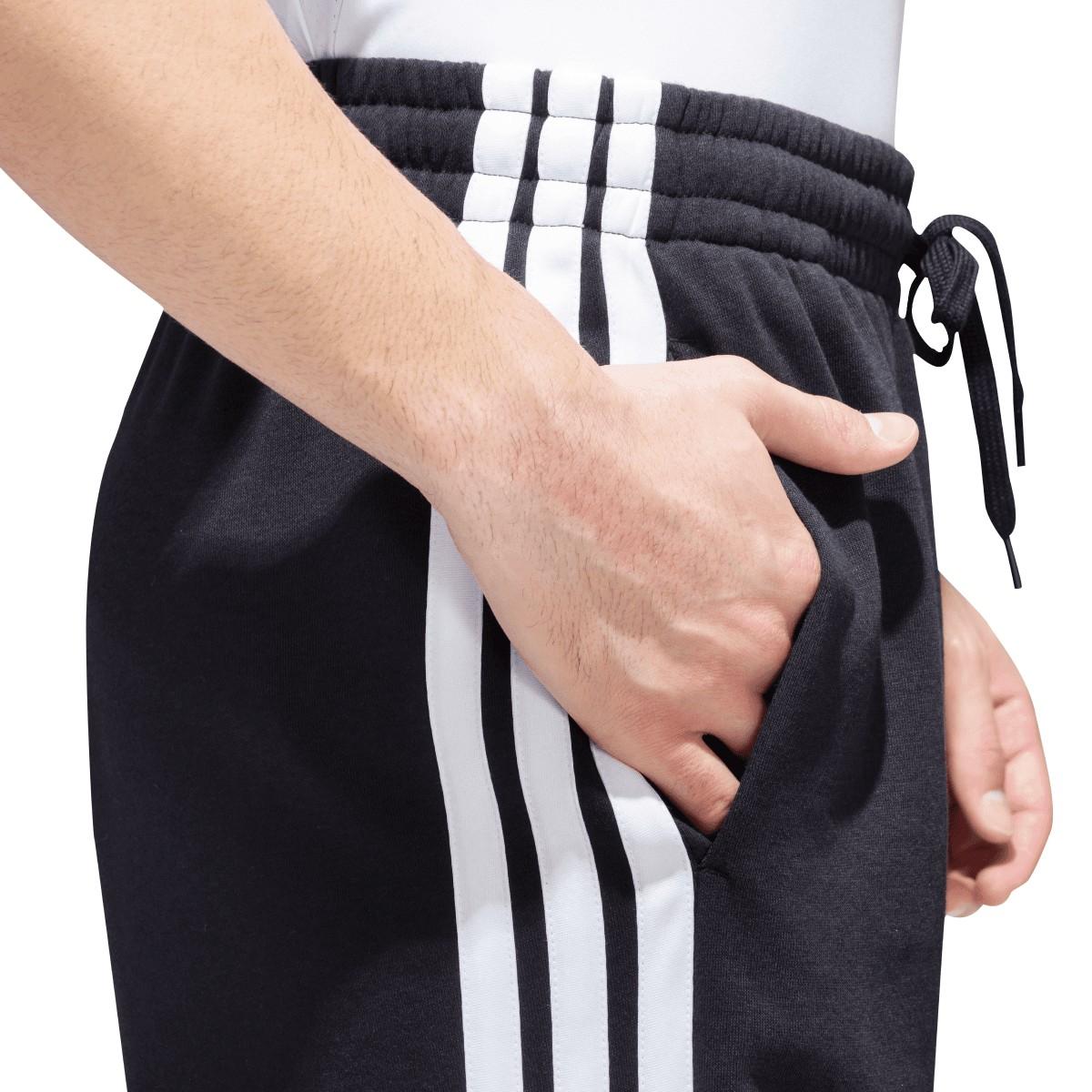 Black - Lifestyle - Adidas Mens Essentials French Terry 3 Stripes Shorts
