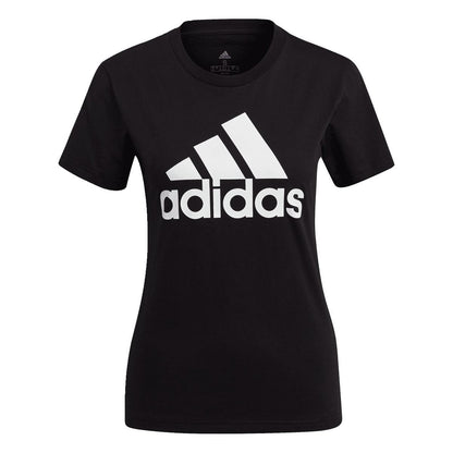 Black - Front - Adidas Womens-Ladies Essentials Logo T-Shirt
