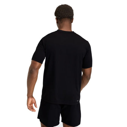 Black - Side - Adidas Mens Designed To Move Feelready Aeroready Sport T-Shirt