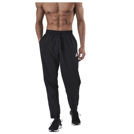 Black - Front - Adidas Mens Essentials Stanford Aeroready Jogging Bottoms