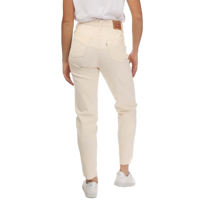 White - Back - Levis Womens-Ladies Corduroy High Waist Mom Jeans