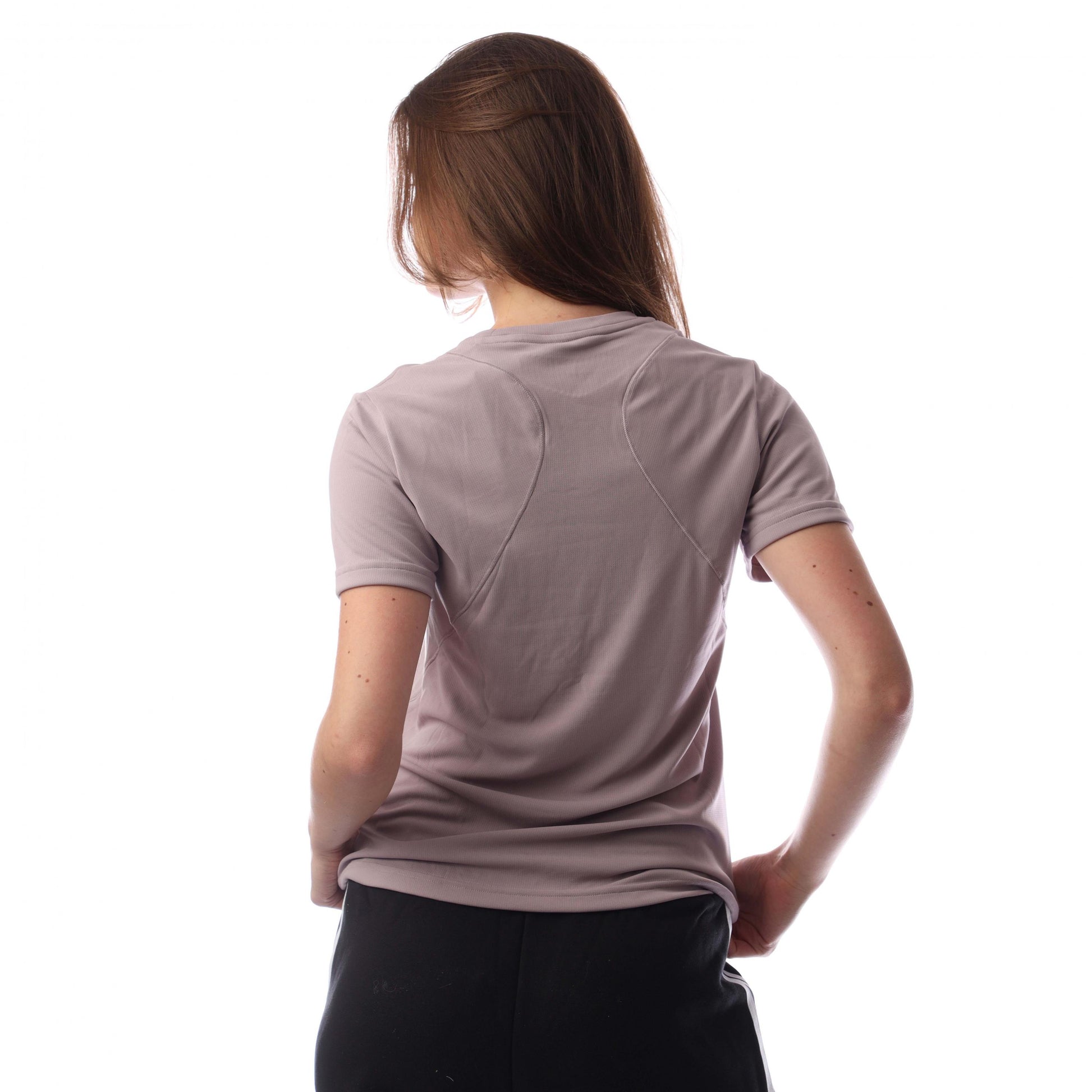 Purple - Side - Adidas Womens-Ladies Designed For Training HIIT T-Shirt
