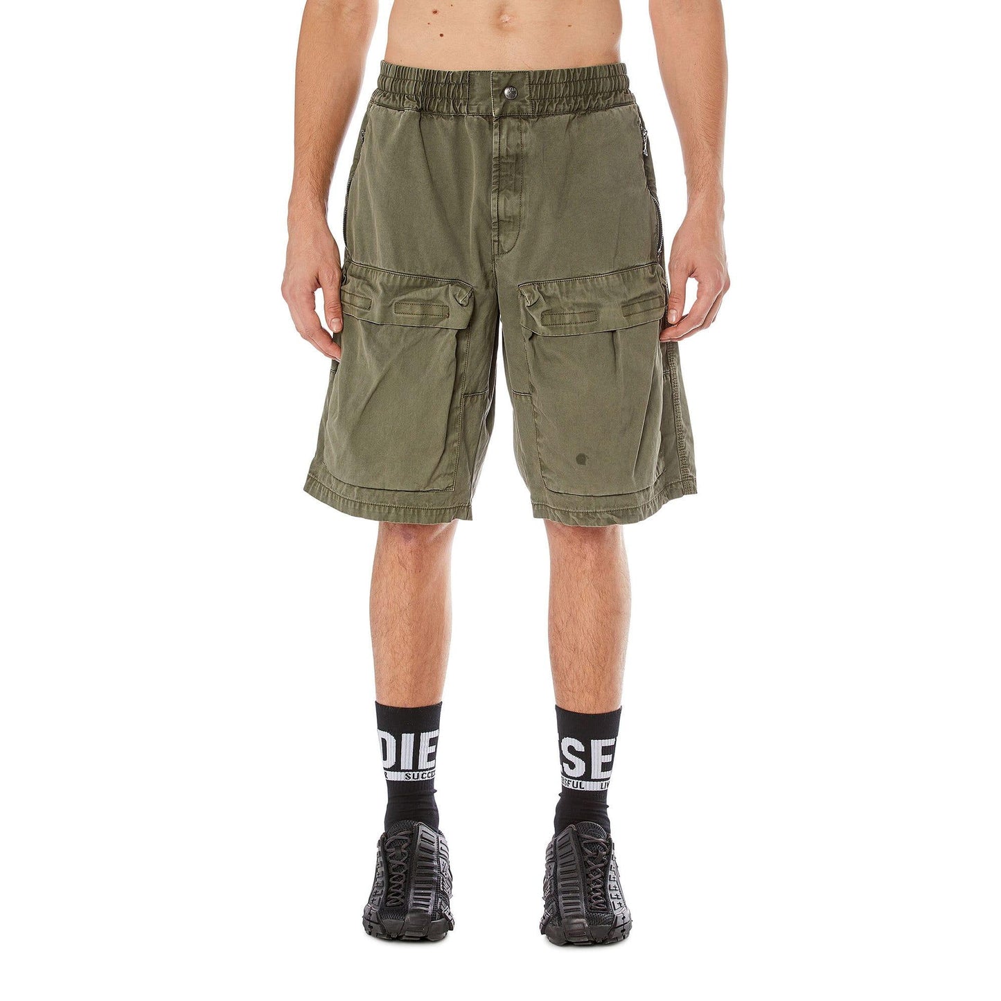 Green - Front - Diesel Mens P-Beek Shorts