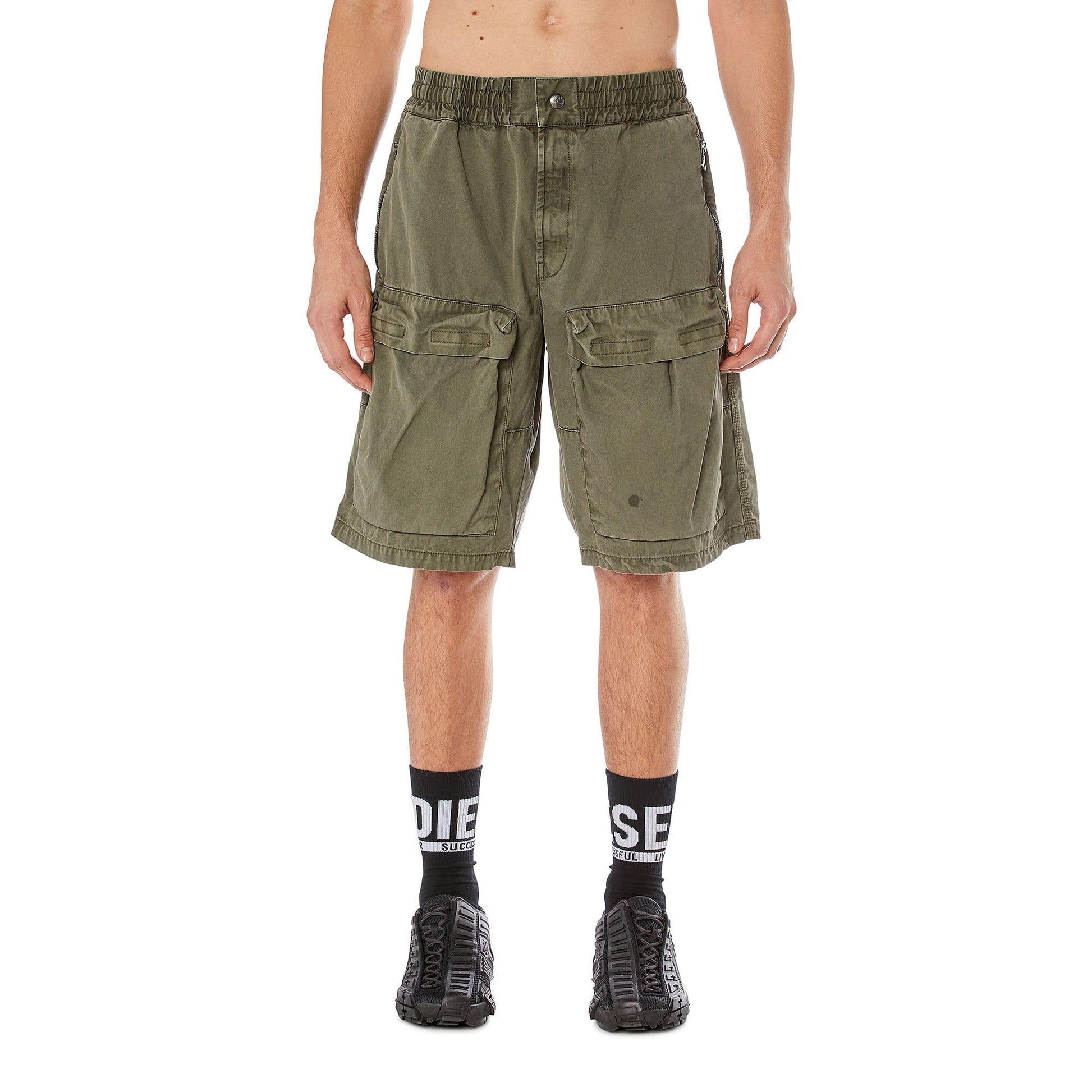 Green - Front - Diesel Mens P-Beek Shorts