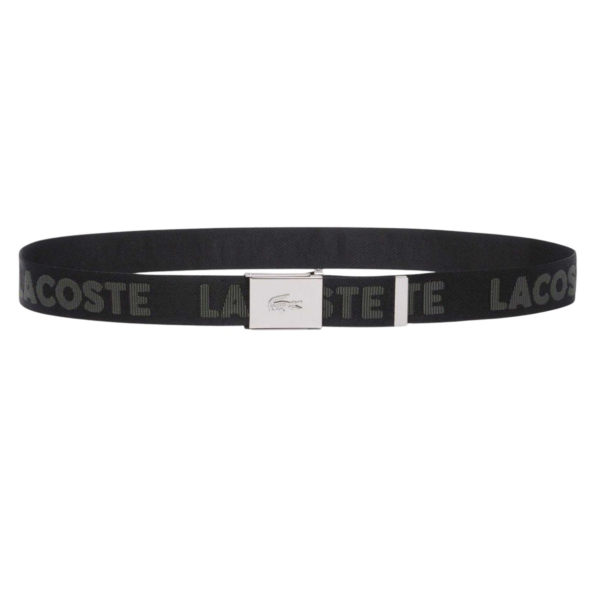 Black - Front - Lacoste Grain Leather Belt