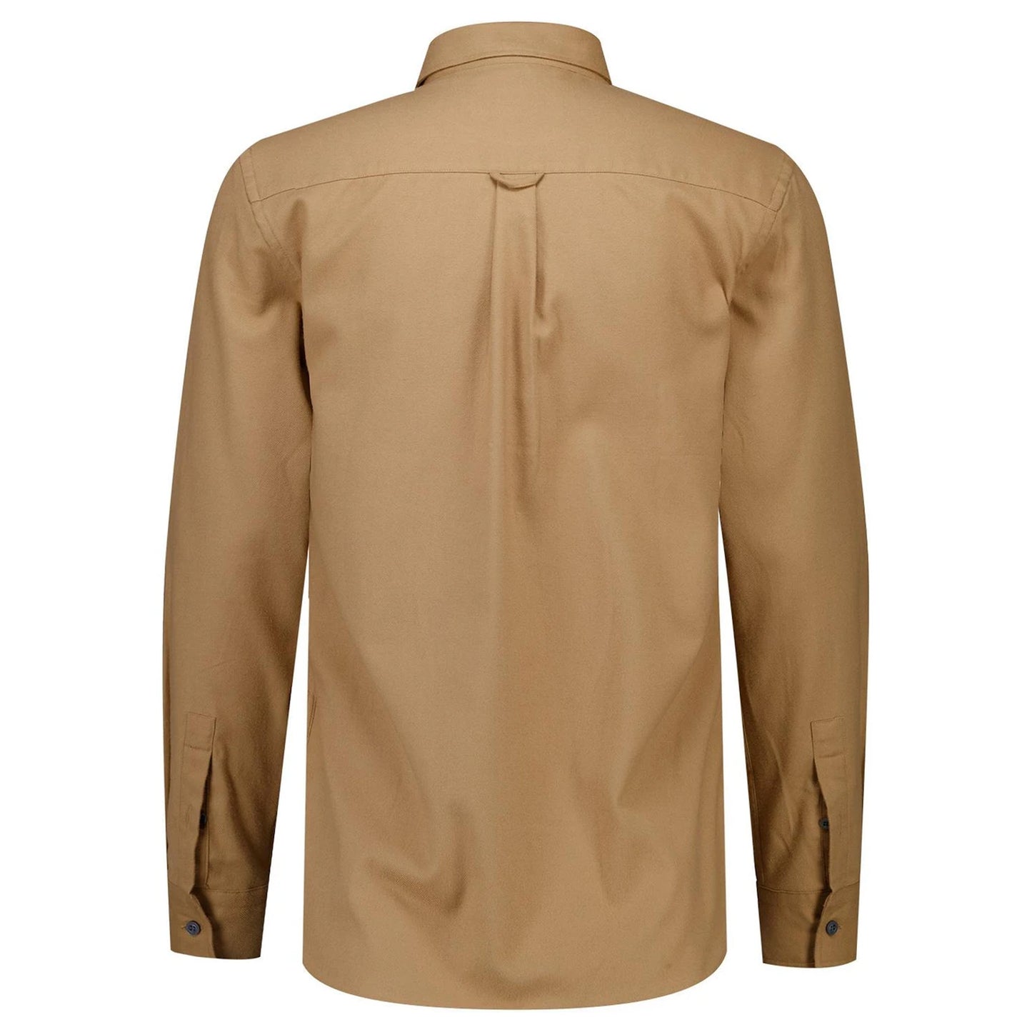 Brown - Back - Lyle & Scott Mens Plain Flannel Shirt