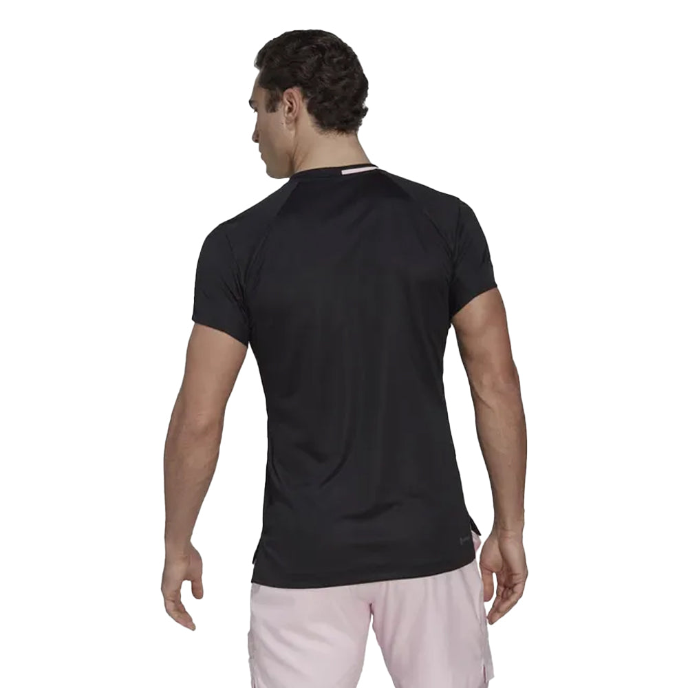 Black - Back - Adidas Mens U.S. Series Tennis T-Shirt
