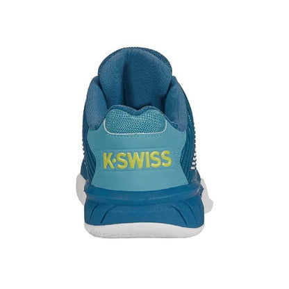 Blue - Back - K-Swiss Childrens-Kids Hypercourt Express 2 Faux Leather Tennis Trainers